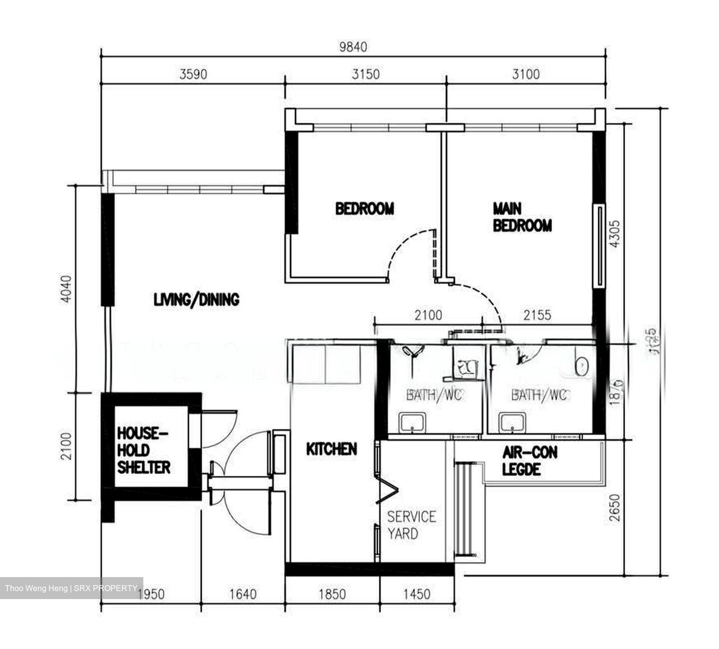 Blk 547B Bedok North Vale (Bedok), HDB 3 Rooms #618857371